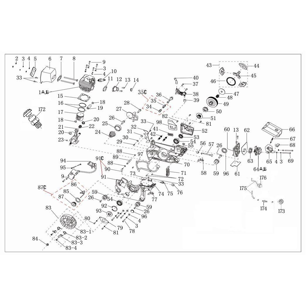 Бензиновая пила (бензопила) ЗЦПБ-450