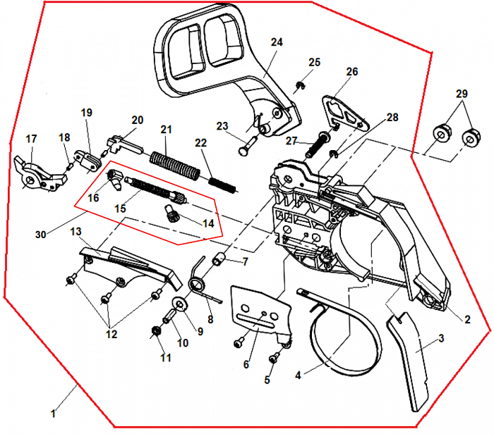 7 ТОРМОЗ ЦЕПИ БЕНЗОПИЛА CHAMPION 55