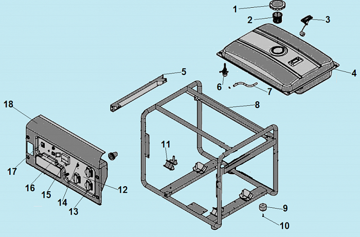 2 БАК GG6500 ГЕНЕРАТОР CHAMPION