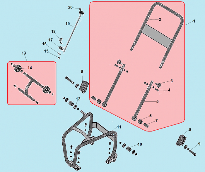 2 РУЧКА ВИБРОПЛИТА CHAMPION PC9750FT