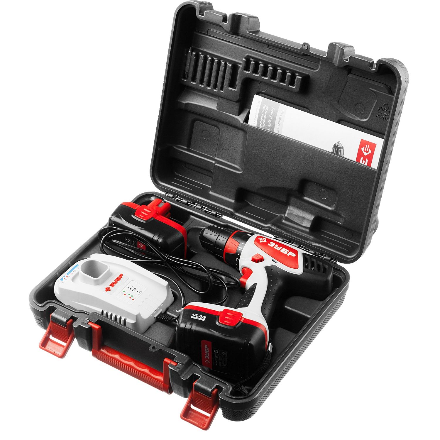 Дрель - шуруповерт, 2 АКБ ЗДА-14.4-2 КИН